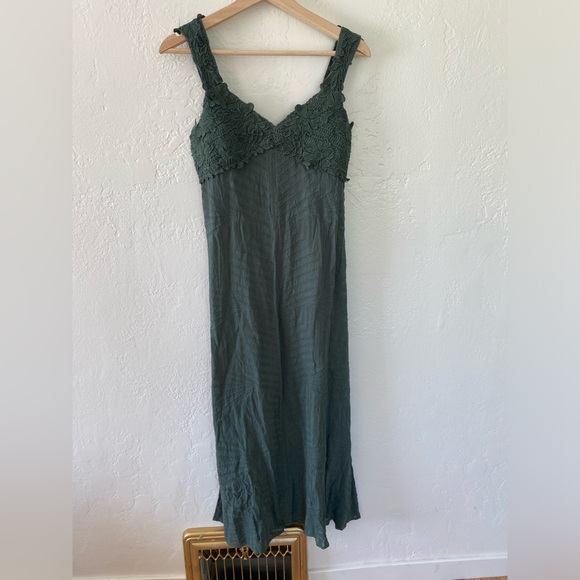 New Free People✨Coastal Treasures Maxi Dress- Topiary Green - Picture 2 of 7